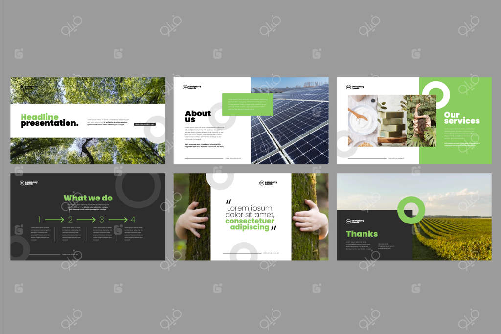 قالب‌های ارائه کسب‌وکار به سبک طراحی تخت