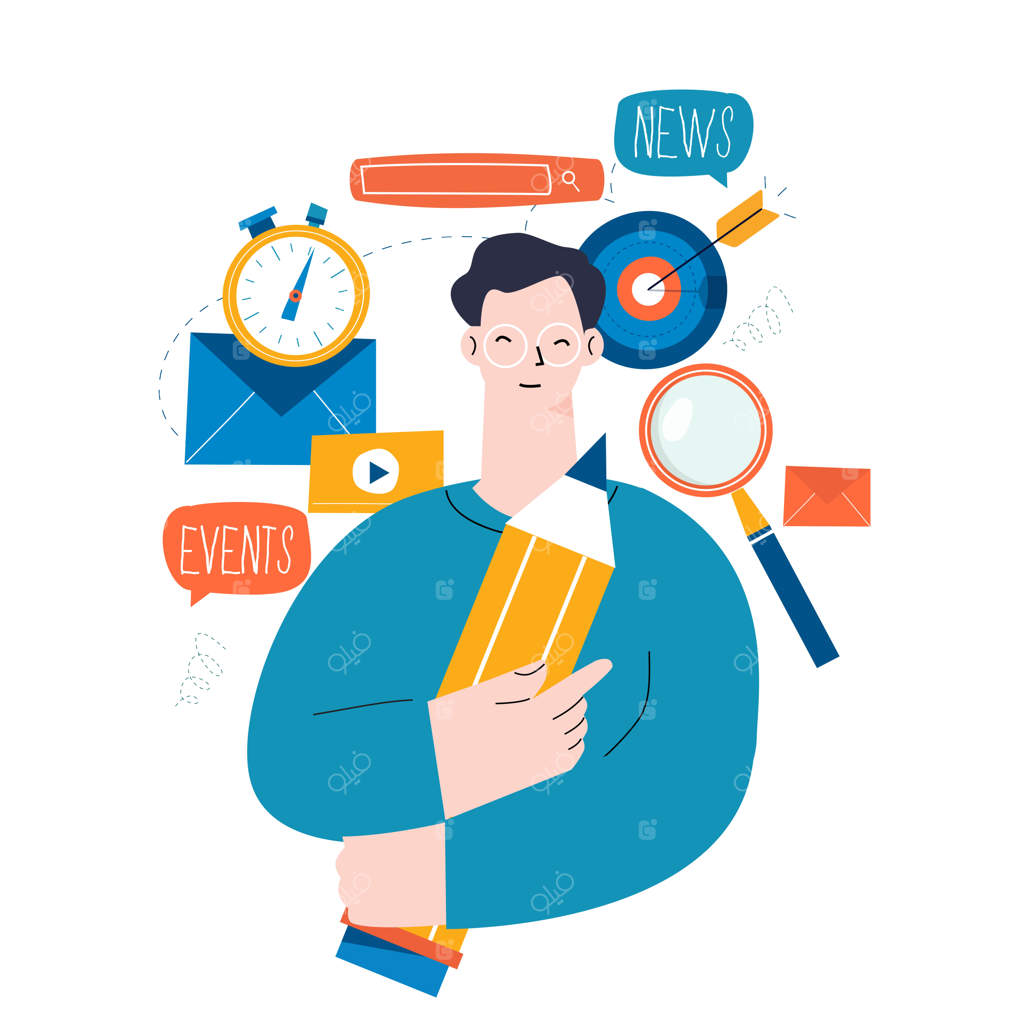 تحصیل از راه دور: آموزش آنلاین و ای-لرنینگ - تصویرسازی وکتور تخت