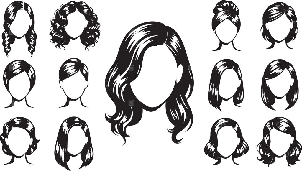 مجموعه سیلوئت مدل موی زنانه