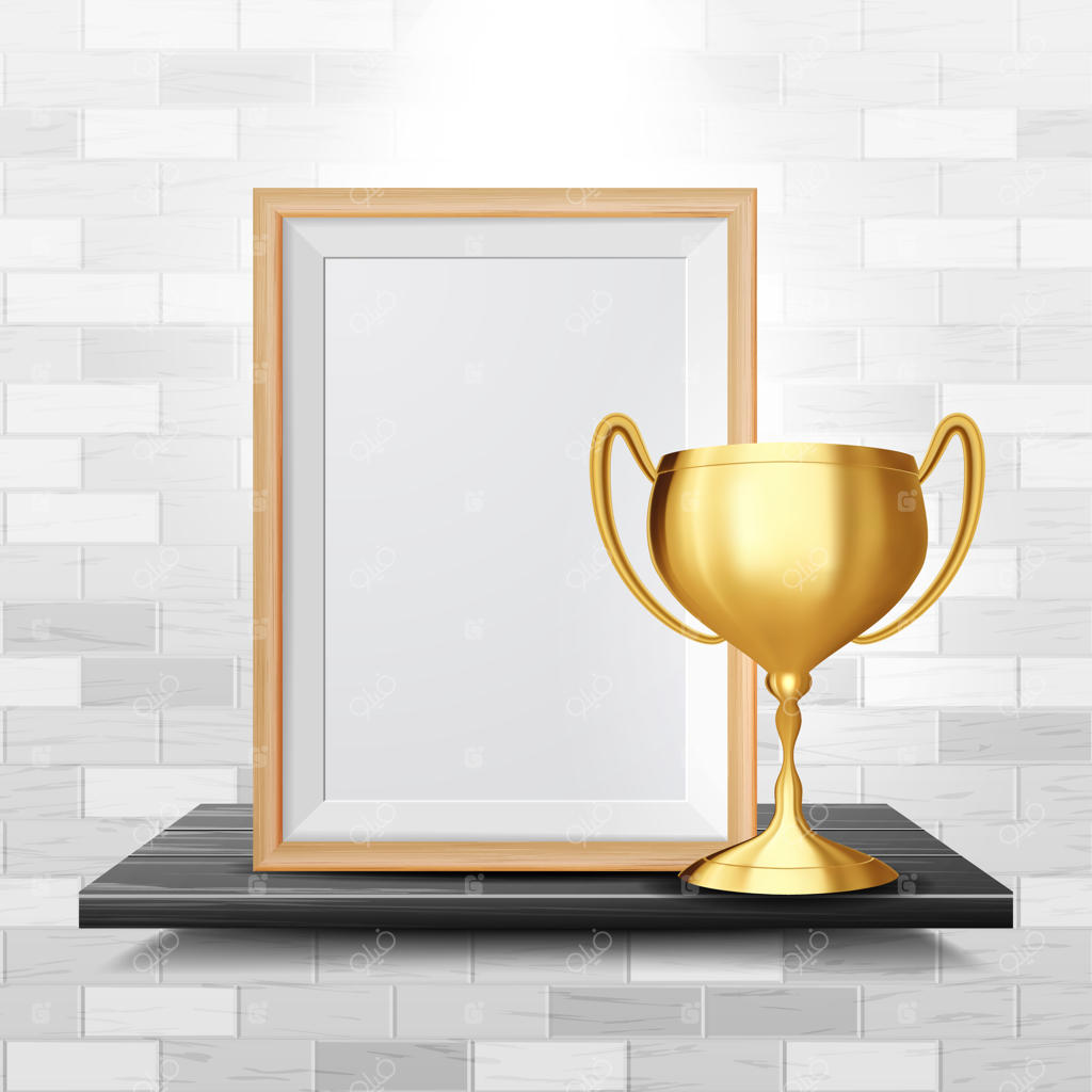 مدرک افتخار با جام طلایی