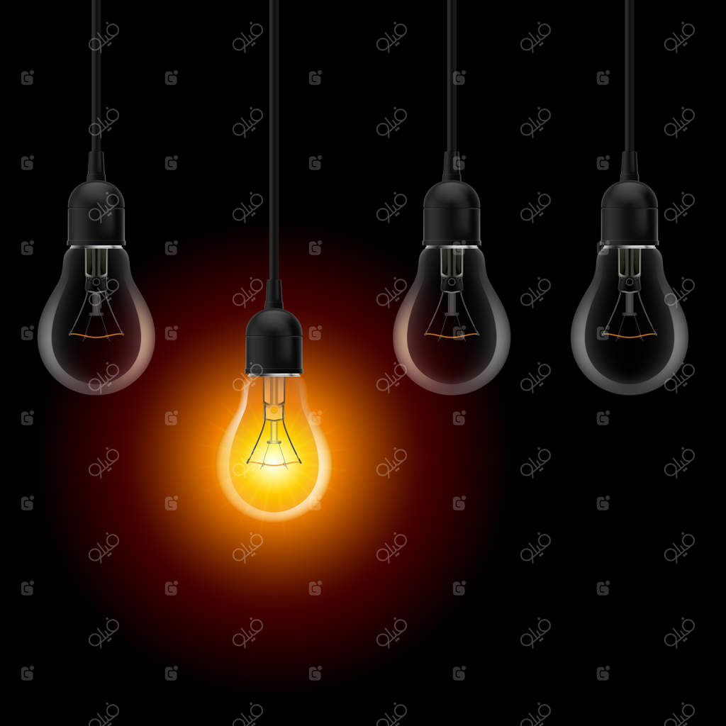 تصویرسازی لامپ روشنایی