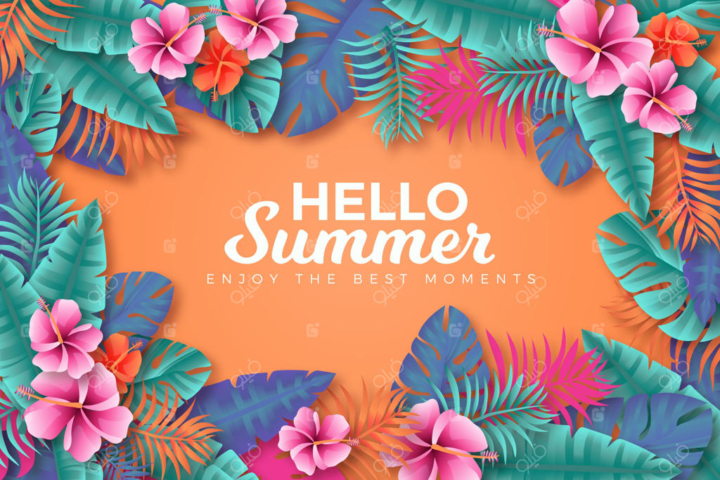 زمینه‌ای واقعی با تم تابستانی