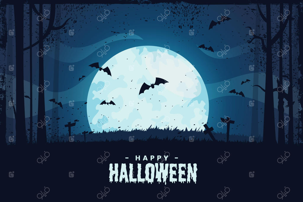 پس‌زمینه هالووین با سبک گرانج