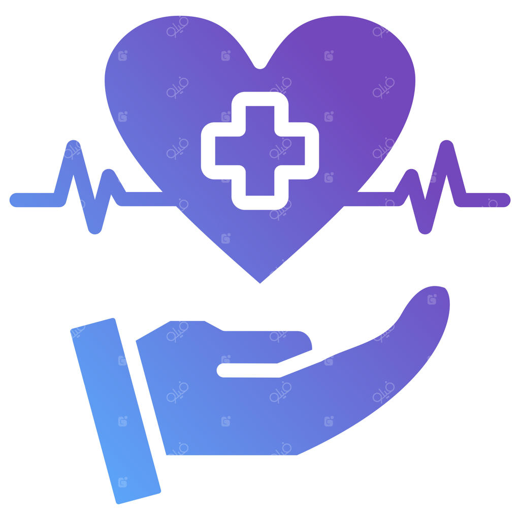 دستی که قلب و موج ضربان را به نشانه حمایت از سلامت نگه داشته است