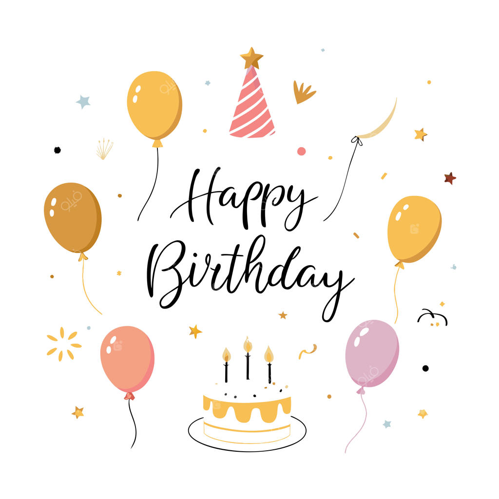 تصویرسازی وکتور کارت تبریک تولد