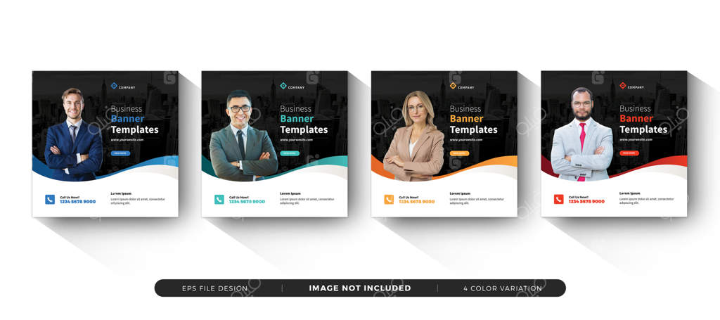 قالب بنر مربعی برای شبکه‌های اجتماعی تجاری