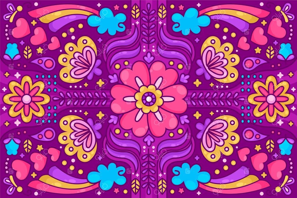 پس‌زمینه رنگارنگ، سایکدلیک و مواج