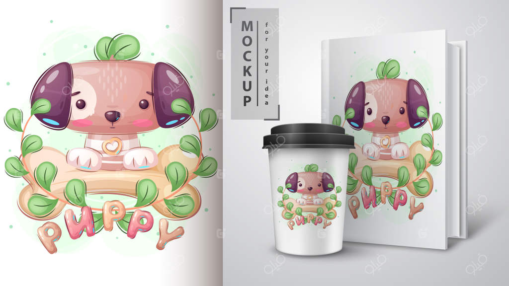 شخصیت کارتونی: سگ بامزه‌ای با استخوان