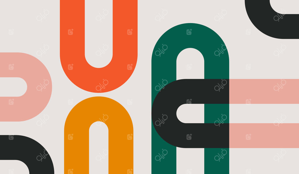 وکتور پس‌زمینه انتزاعی با اشکال گرد رنگارنگ