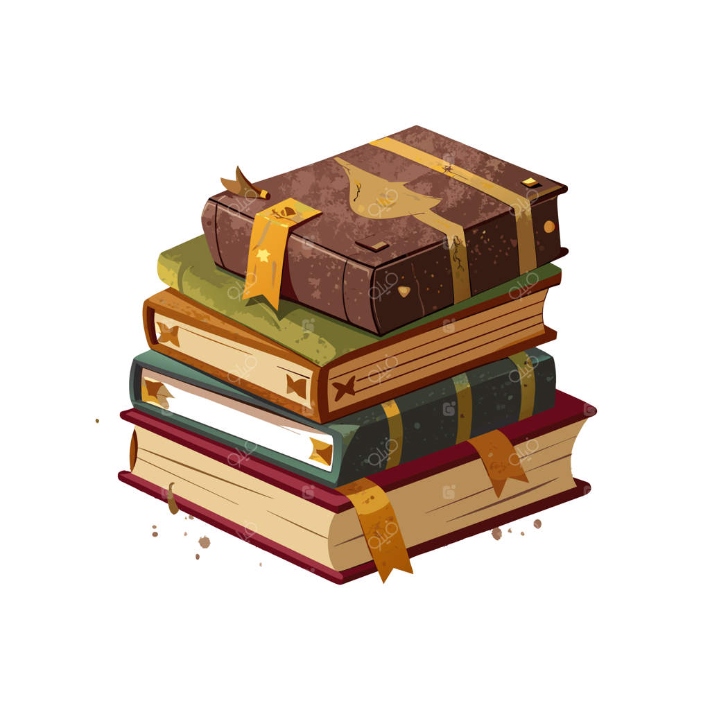 طرح مفهومی پشته کتاب به صورت وکتور