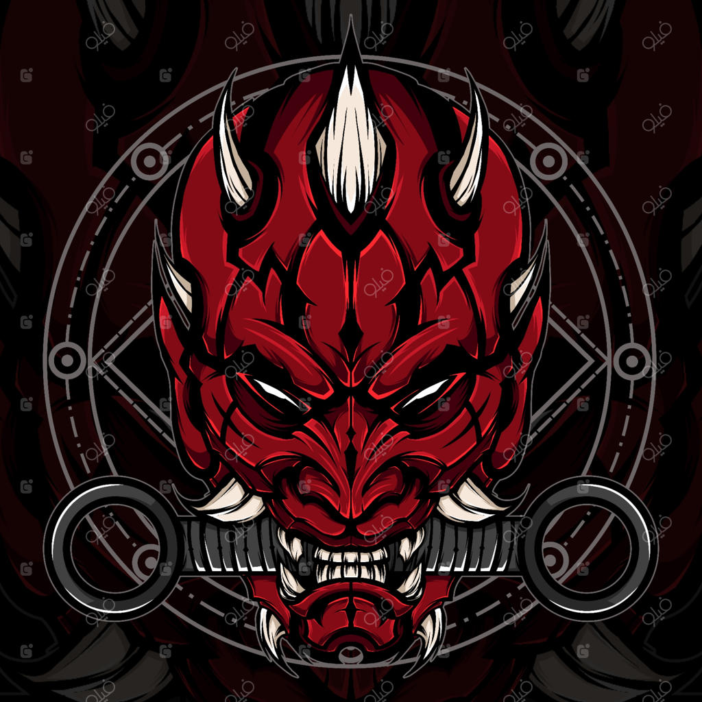 تصویر ماسک شمایل شیطانی اونیموشا