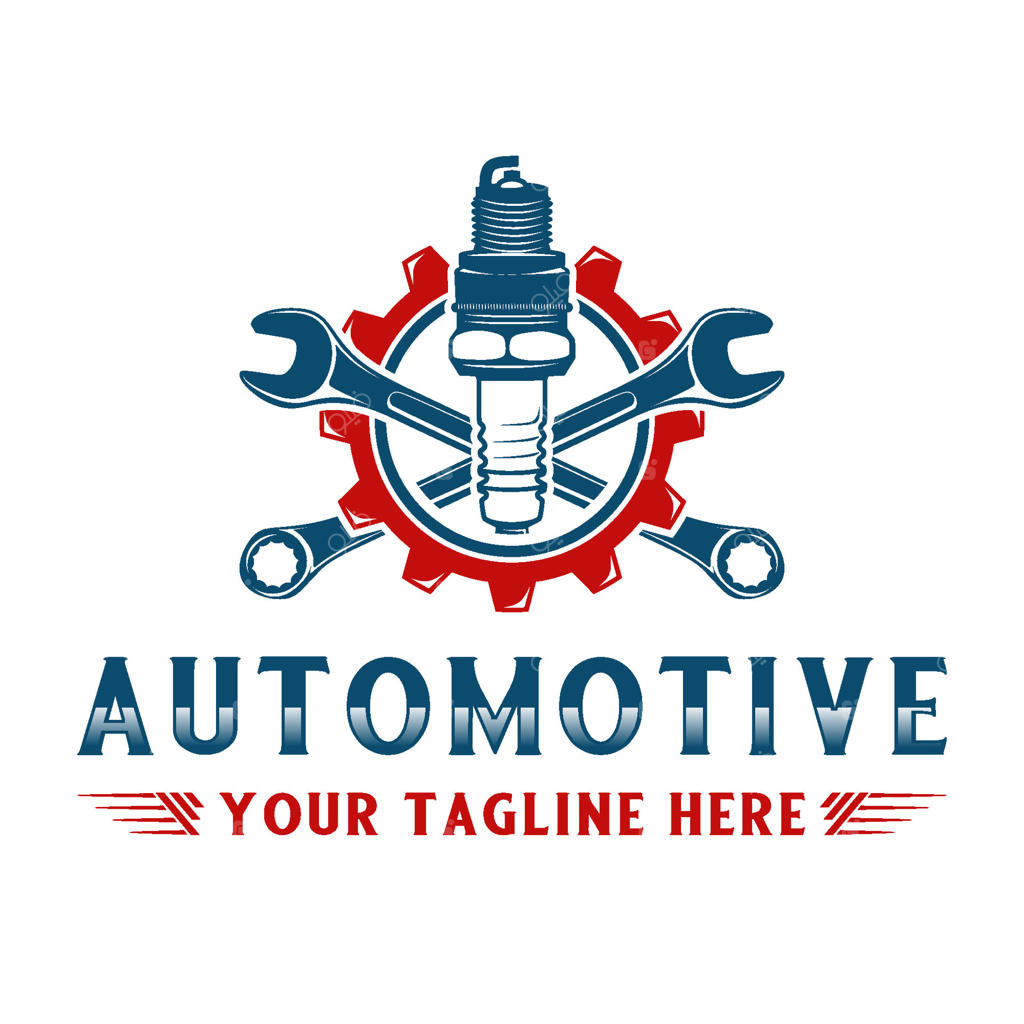 لوگوی خودروسازی برای خدمات موتور موتورسیکلت یا خودرو.