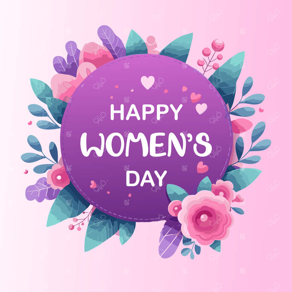 کارت روز زن مبارک با گل‌ها