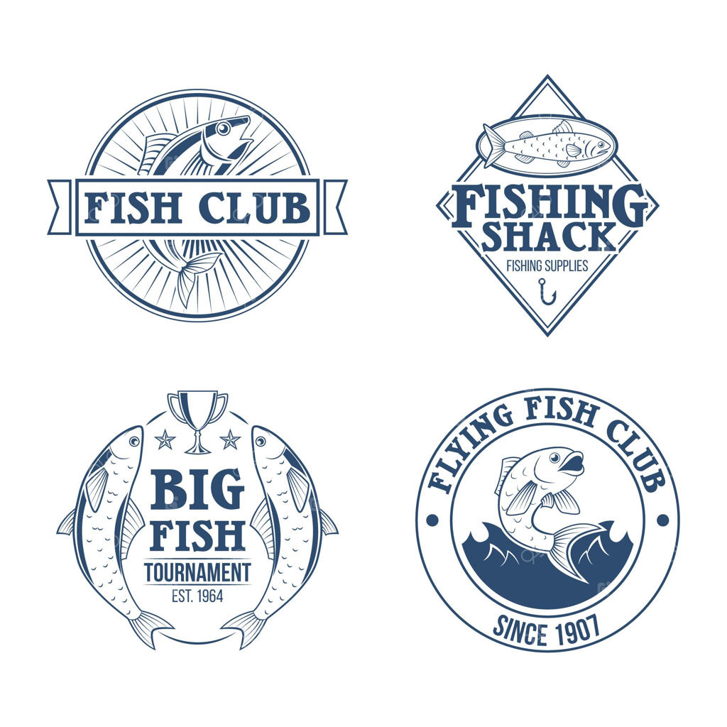 مجموعه کامل نشان‌های قدیمی ماهیگیری