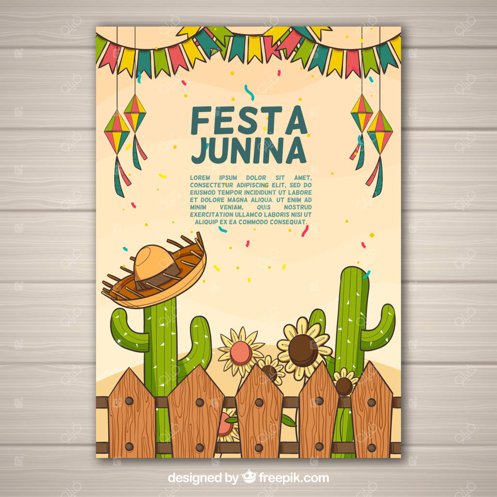 پوستر جشن ژوئن با عناصر سنتی