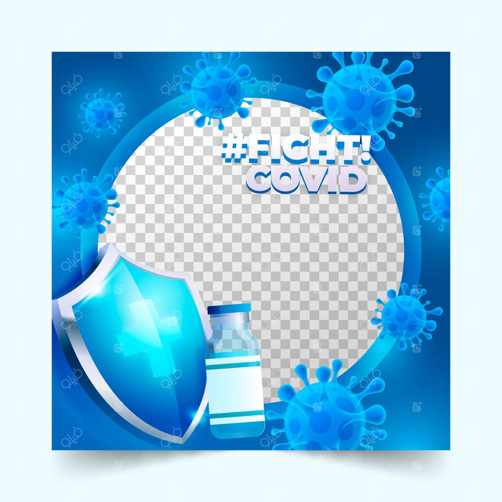 قاب فیسبوک گرادینت ویروس کرونا