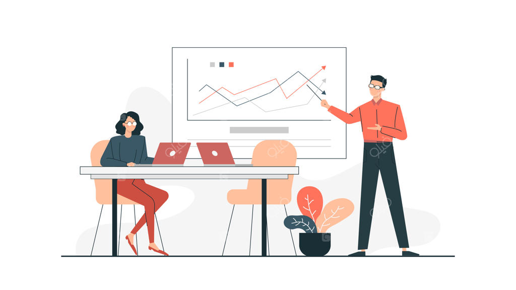 دو نفر در حال توضیح دادن درباره رشد کسب‌وکار