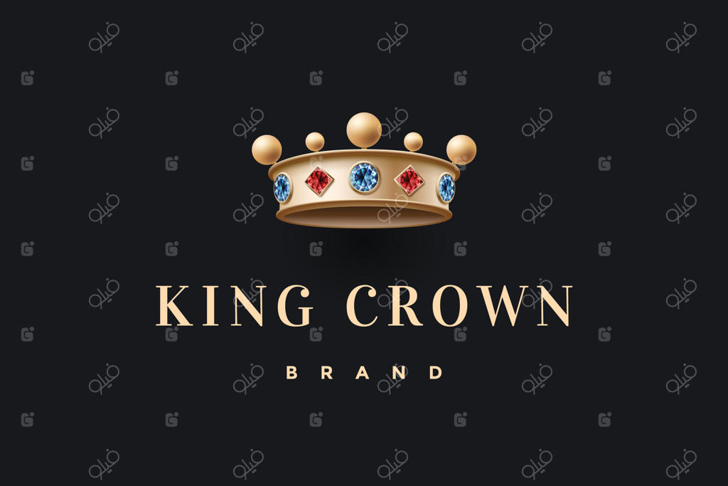 لوگو با تاج طلایی پادشاه و نوشته "تاج پادشاه"