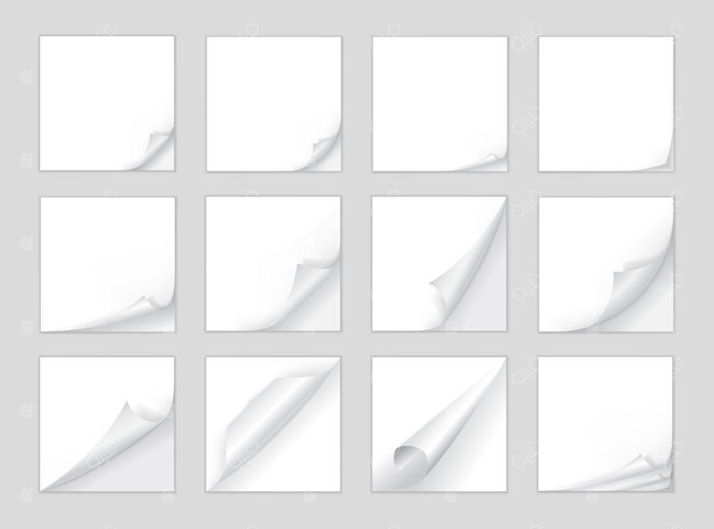 وکتور لبه تاخورده صفحه