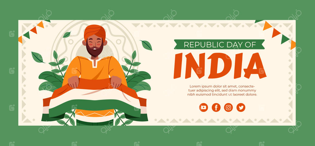 قالب کاور برای روز جمهوری هند در شبکه‌های اجتماعی