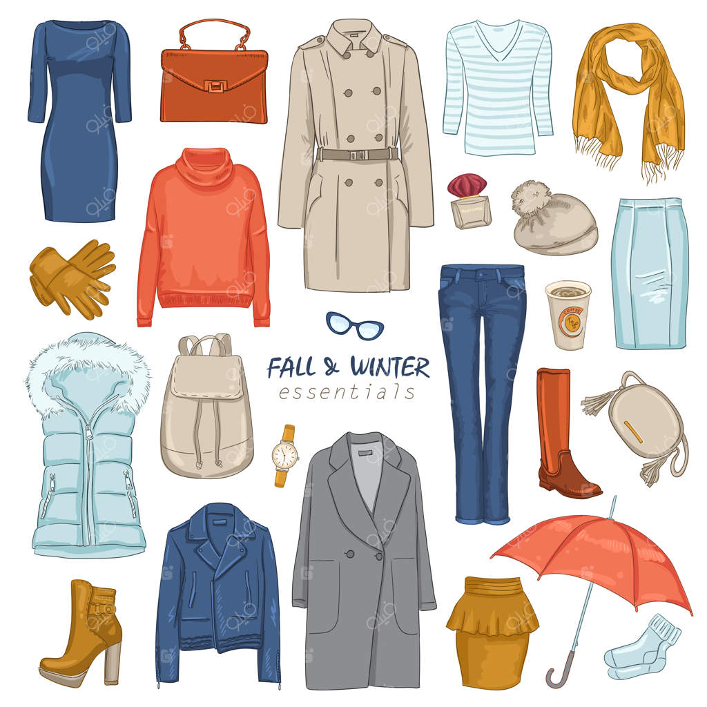 مجموعه آیکون پوشاک مدرن