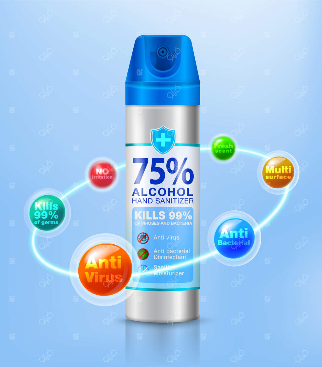 الهام گرفته از اسپری‌های ضدعفونی‌کننده: پیشگیری از میکروب‌ها، باکتری‌ها و ویروس‌ها و جلوگیری از ویروس کرونا