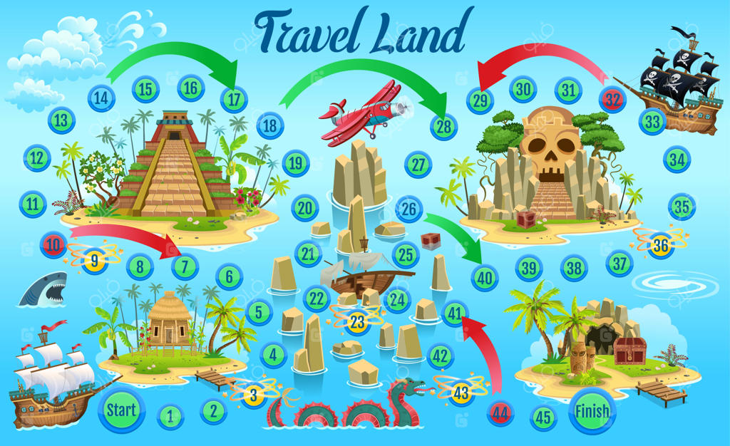 بازی ماجراجویی جذاب دزدان دریایی برای کودکان.