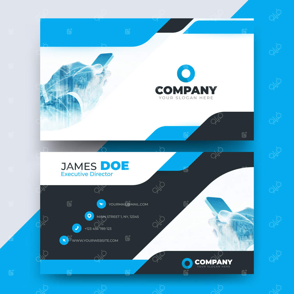 قالب کارت ویزیت انتزاعی با تصویر
