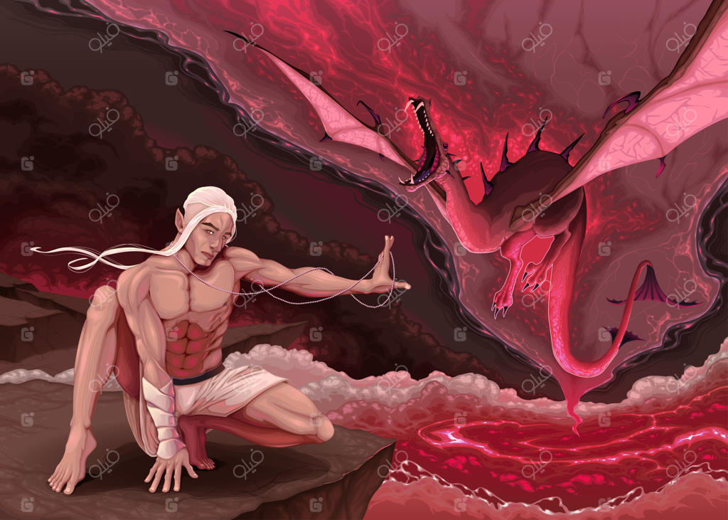 اِلف در حال احضار اژدها