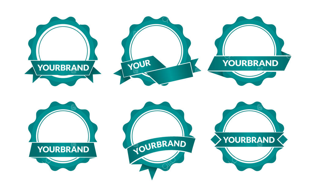 برچسب لوگو با قاب دایره‌ای