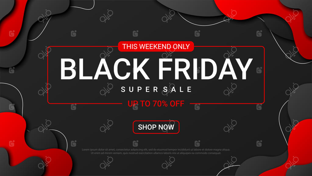 قالب طراحی بنر جمعه سیاه برای تبلیغات