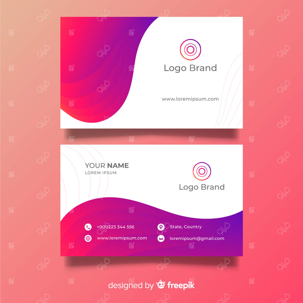 قالب کارت ویزیت با طرح‌های انتزاعی