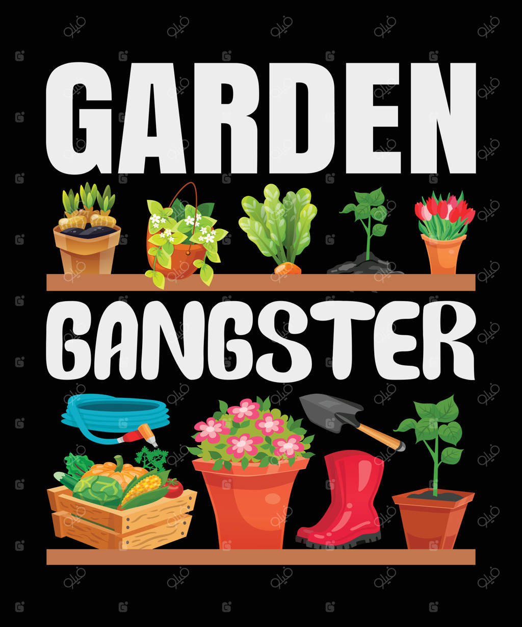 طراحی گرافیک هدیه به عاشقان باغبانی با عنوان "گانگستر باغچه"