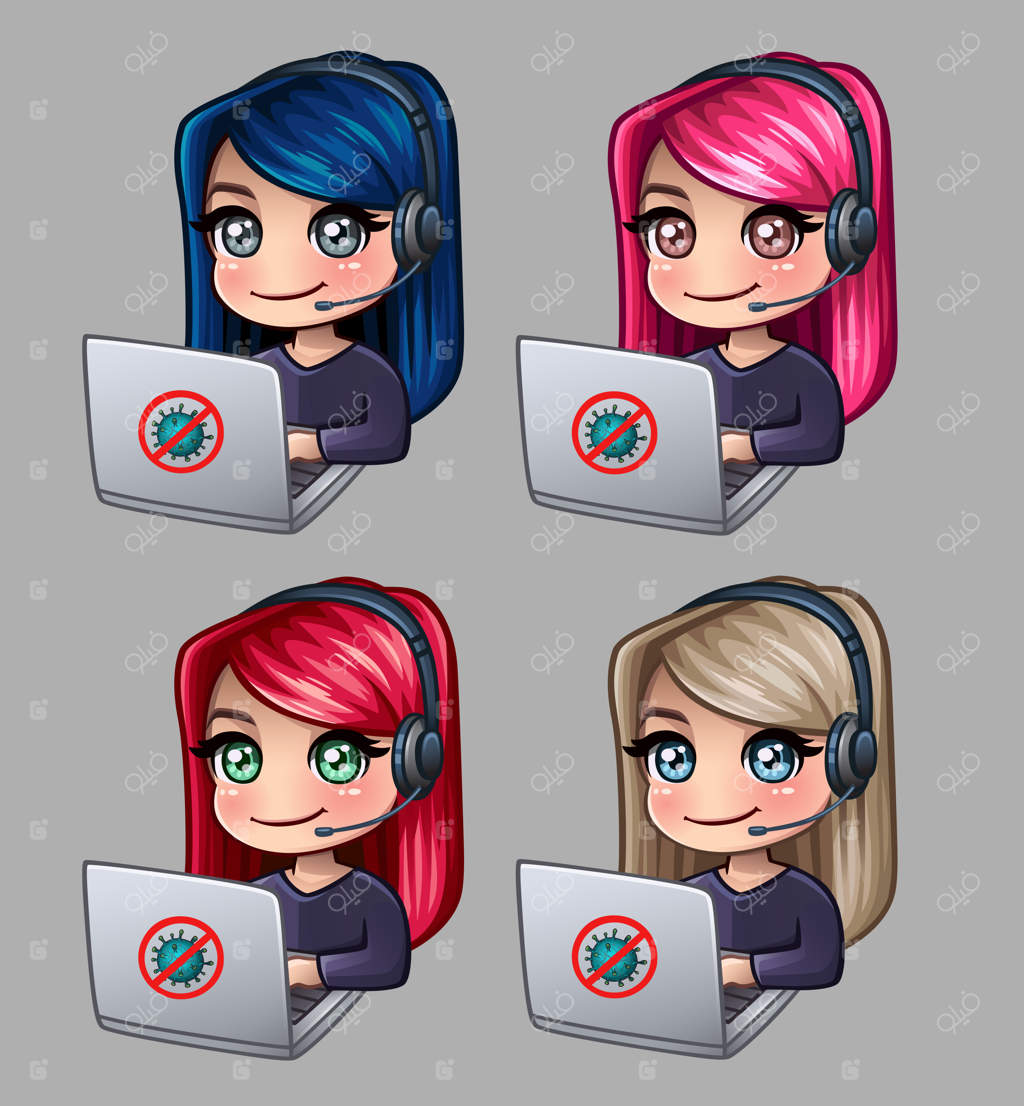 زنان با هدفون و لپ‌تاپ در خانه کار می‌کنند