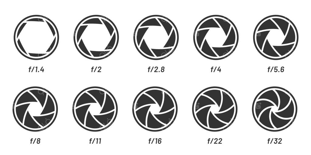 تنظیم اندازه دیافراگم لنز دوربین، به سبک سیاه و سفید
