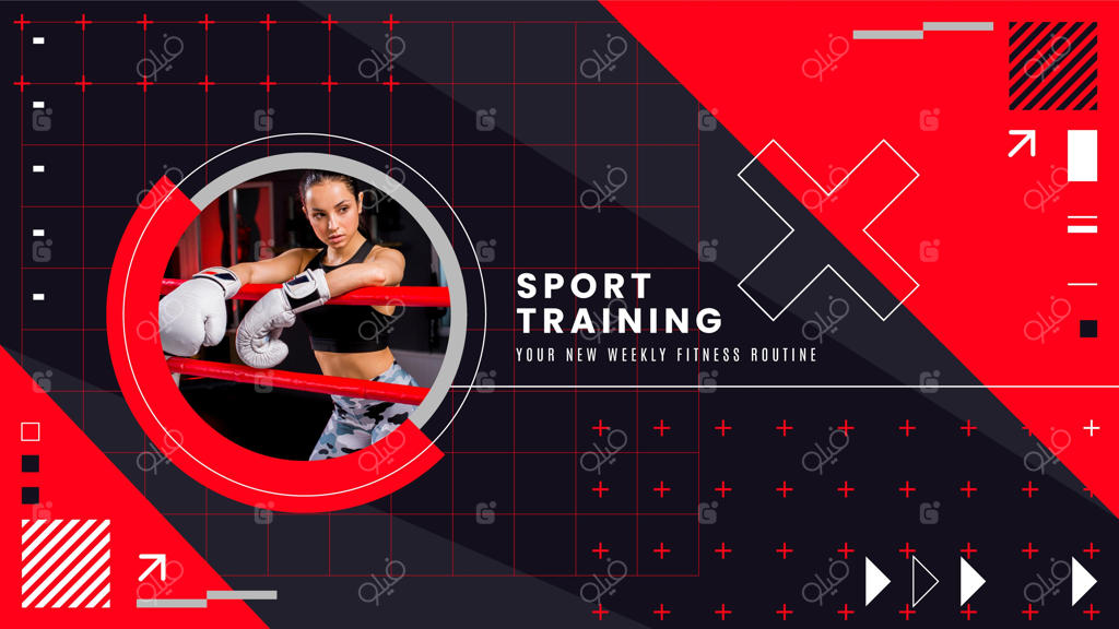 طرح هنری انتزاعی برای کانال یوتیوب ورزشی