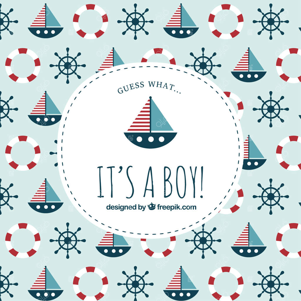 برچسب جشن سیسمونی با طرح دریانوردی