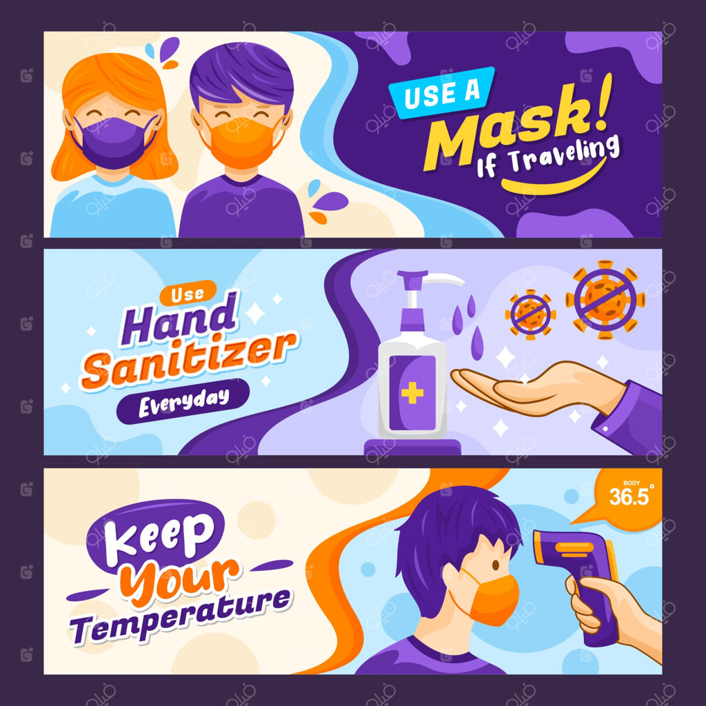 مجموعه بنرهای پروتکل بهداشتی