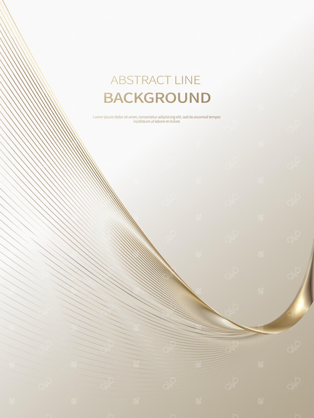 پس‌زمینه‌ای انتزاعی با خطوط طلایی لوکس، مناسب برای بروشور و پوستر