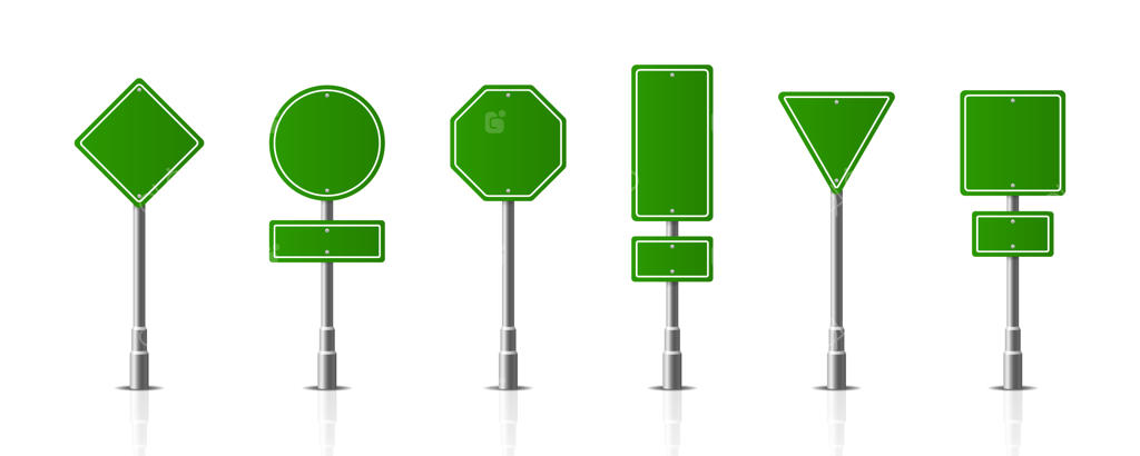 تابلوهای ترافیکی جاده: علائم هشدار، توقف، خطر و احتیاط در بزرگراه‌ها و خیابان‌ها.