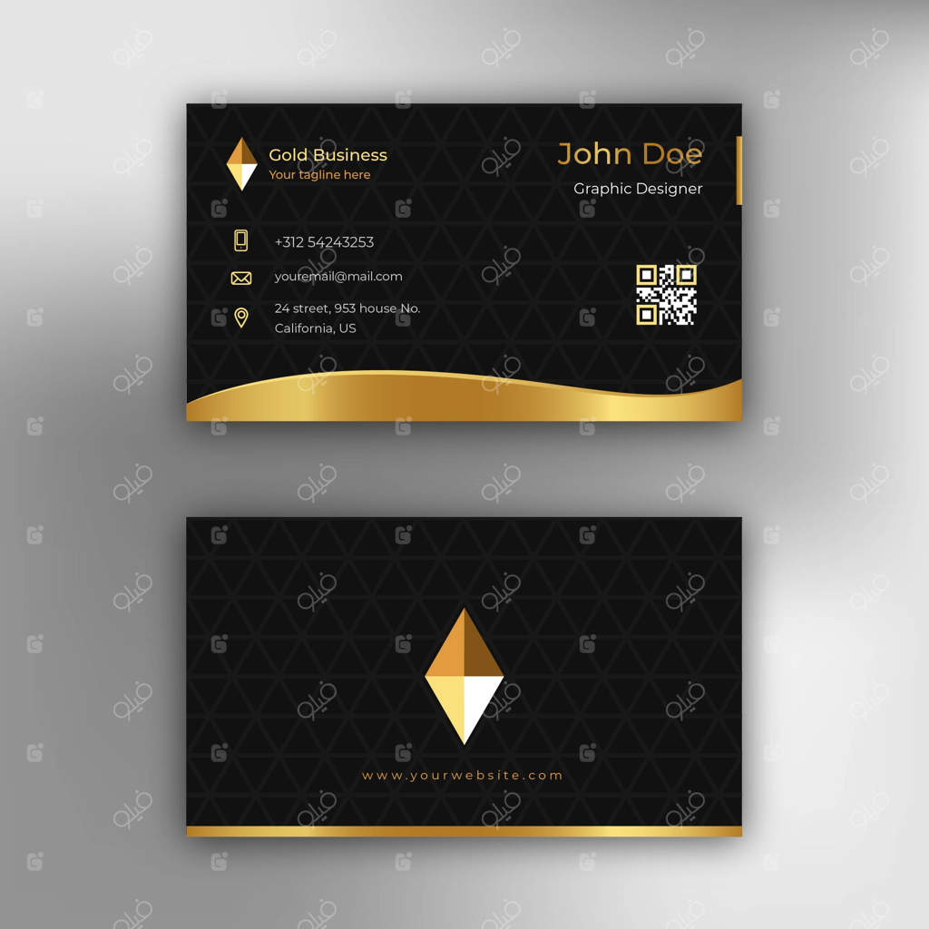 کارت ویزیت لوکس طلایی