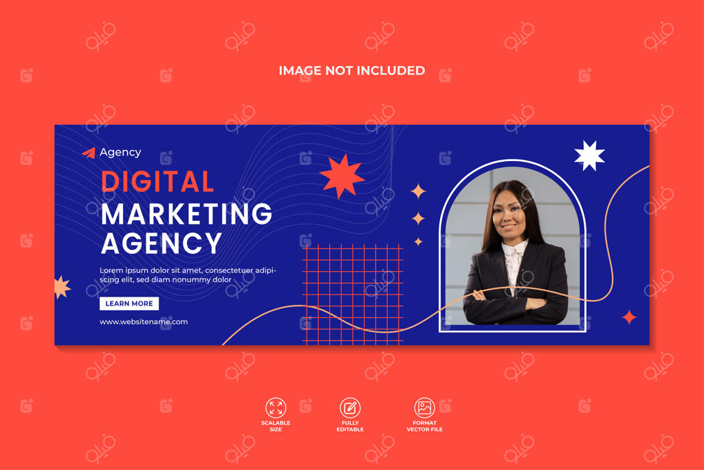 الگوی بنر فیسبوک و منوی غذایی خوشمزه برگرها - وکتور پریمیوم