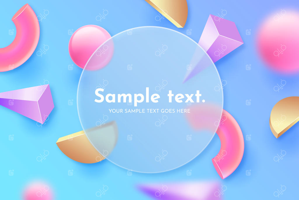 پس‌زمینه گرادینت با استایل گلس‌مورفیسم