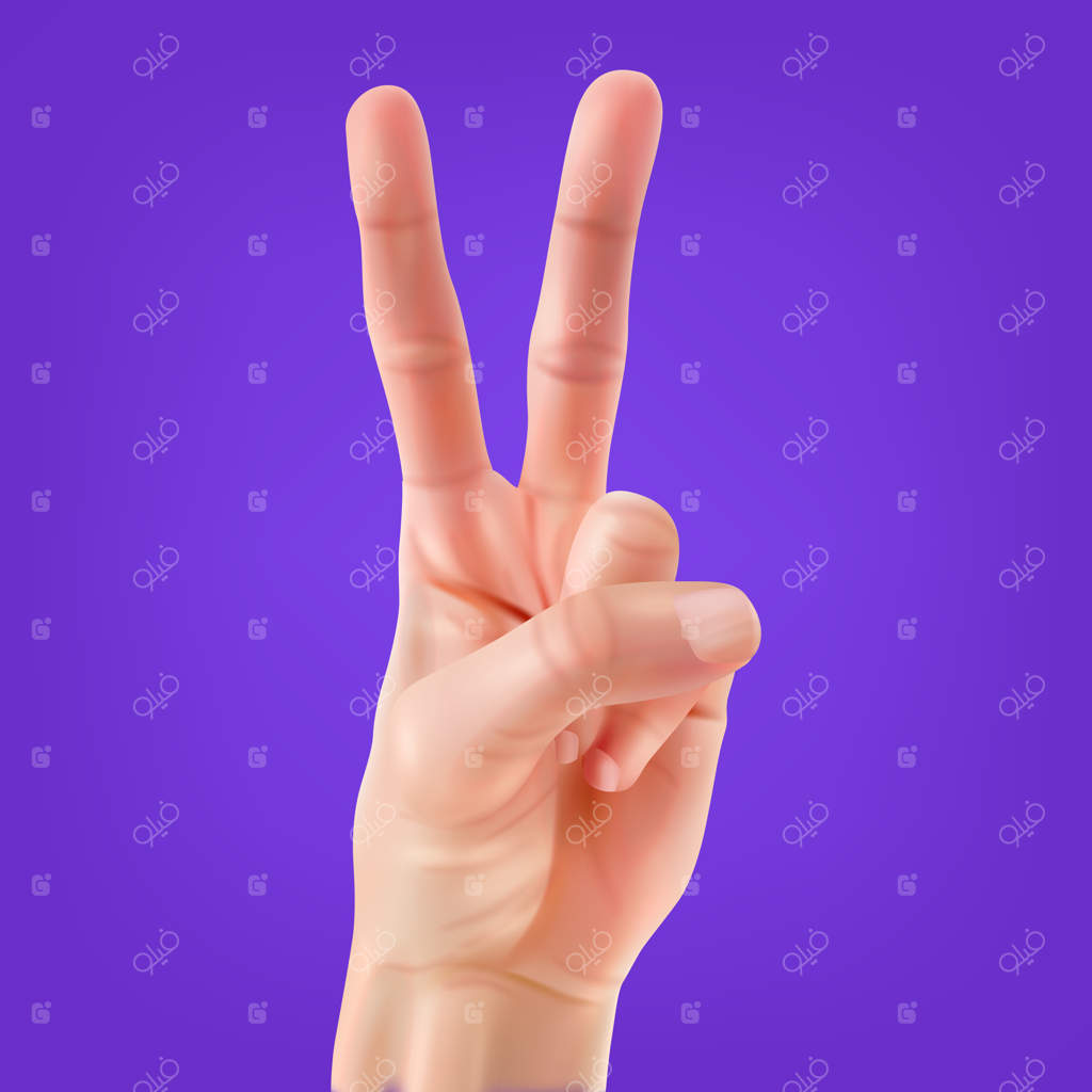 دست‌های واقع‌گرایانه، کلاس. بر روی پس‌زمینه رنگی