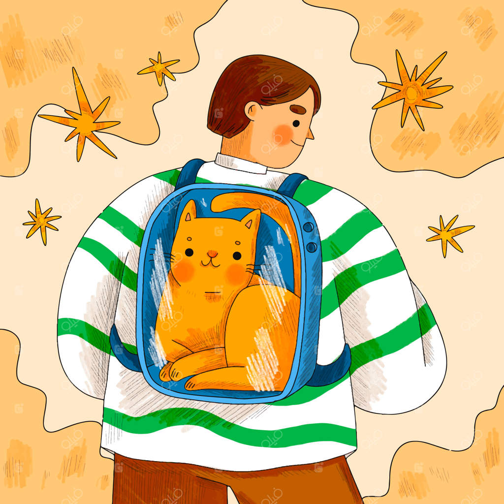 تصویر سازی دستی روز ملی حیوانات خانگی