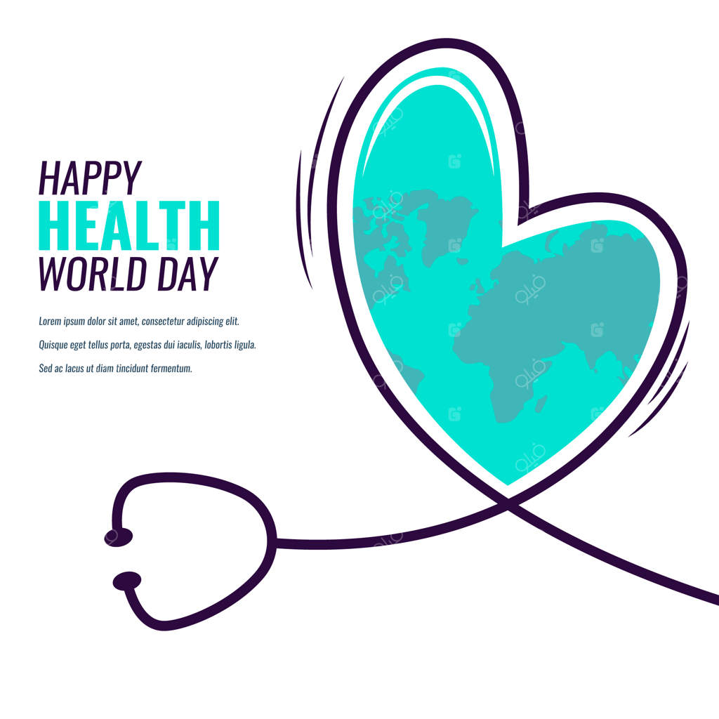 رویداد روز جهانی سلامت با طراحی مسطح