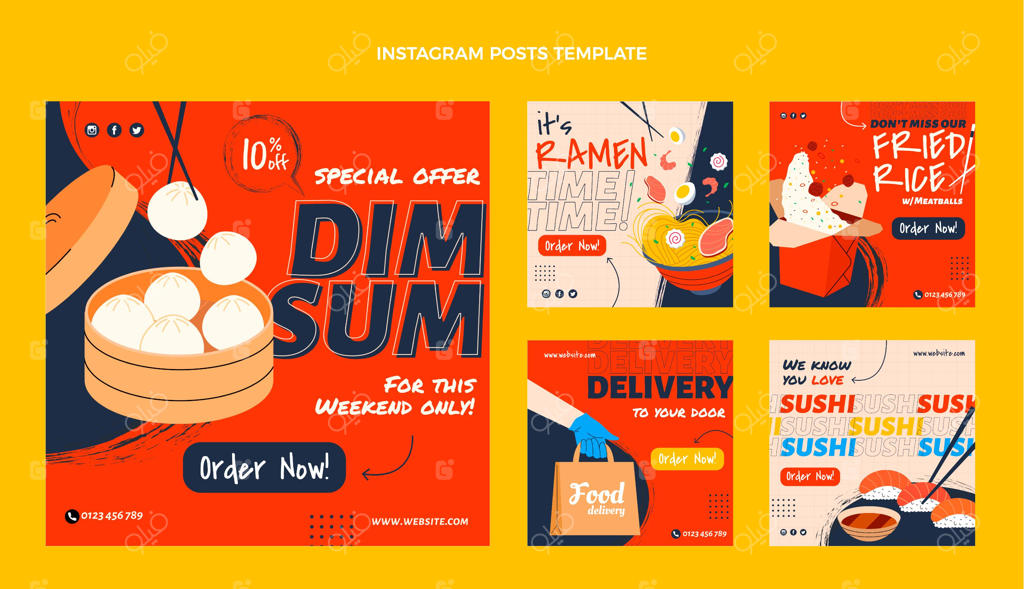 پست اینستاگرامی غذاهای تخت