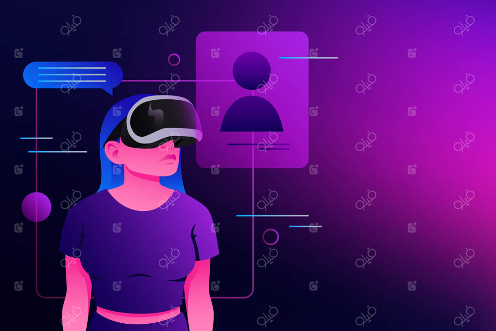 ارتباطات و ارتباطات واقعیت مجازی در متاورس: تصویرسازی وکتور