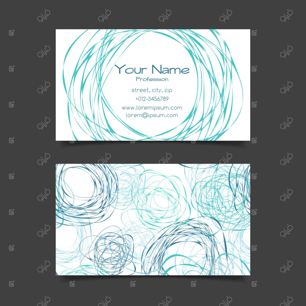 قالب کارت ویزیت با طرح های انتزاعی