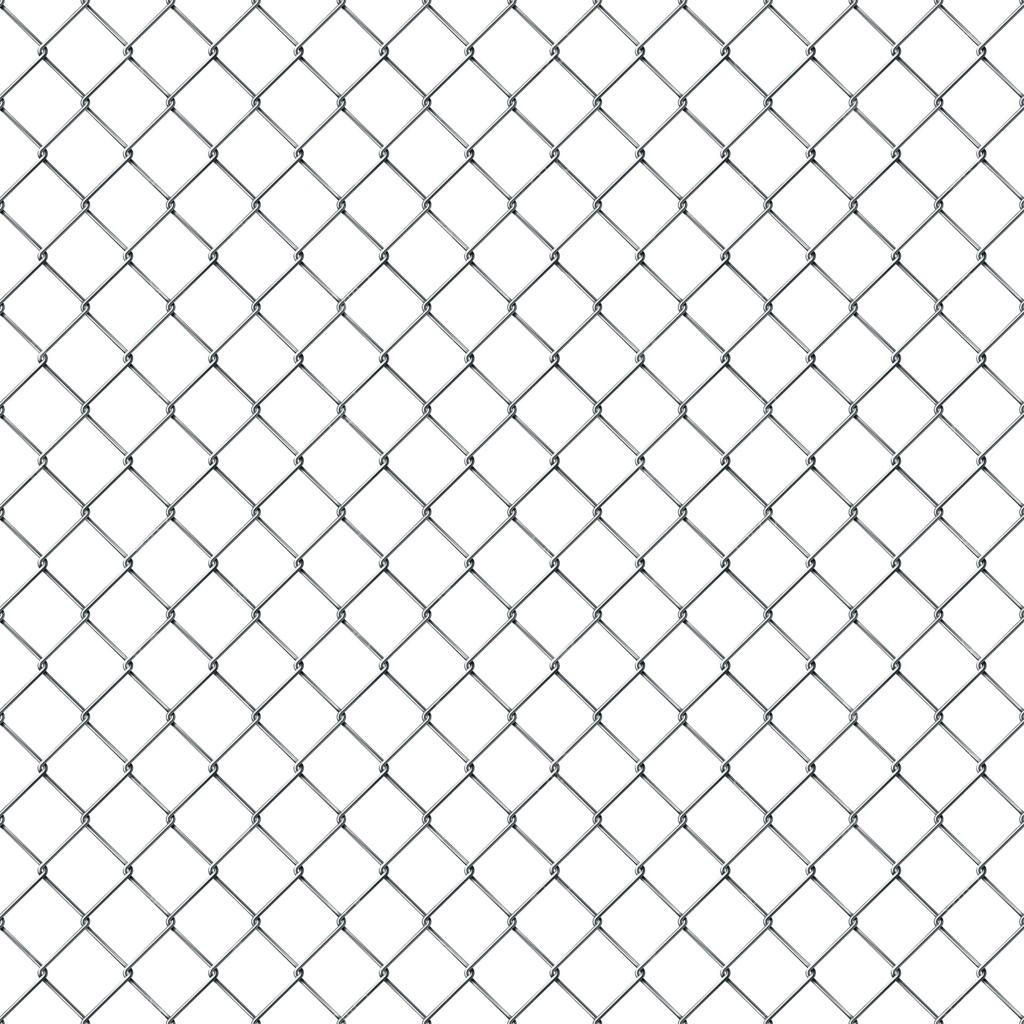 طرح واقعی و بدون درز حصار فلزی از زنجیره‌ها. شبکه توری قفس زندان. پس‌زمینه برداری دیوار حفاظتی از مشبک فولادی.